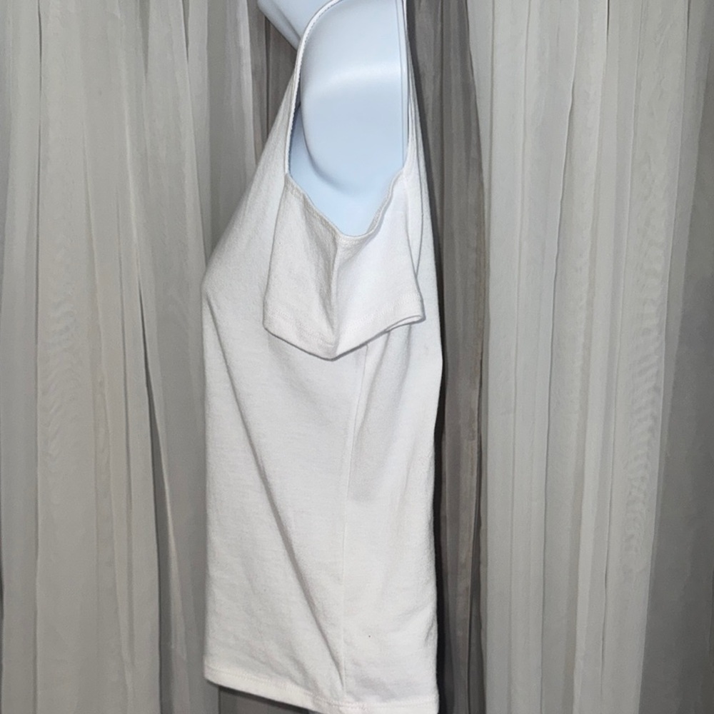 Hollister White Cut-Out T-Shirt Tank Top - Picture 4 of 6
